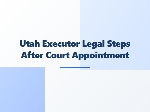 Utah Executor Legal Steps After Court Appointment